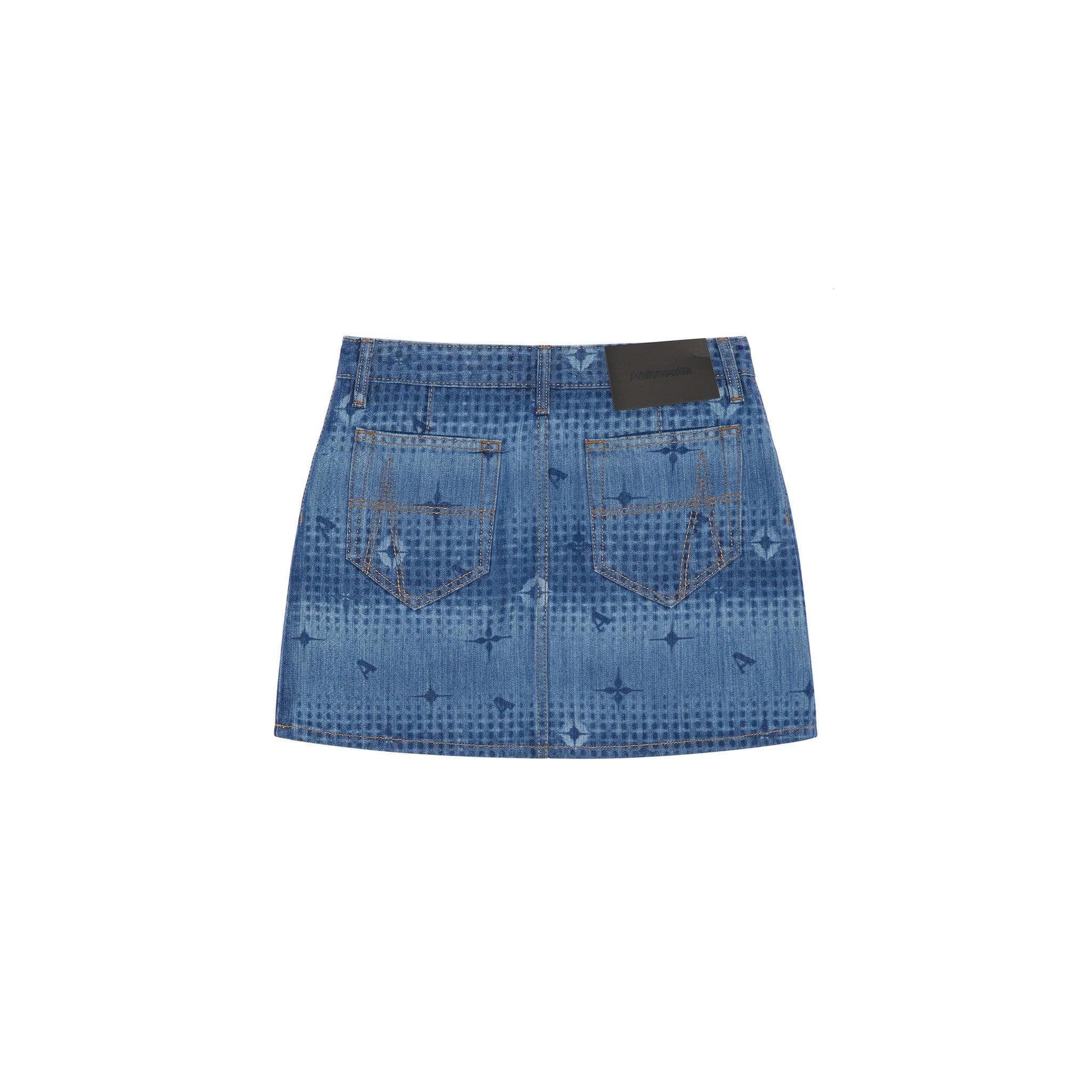Women's Laser Denim Mini Skirt Female Product Image