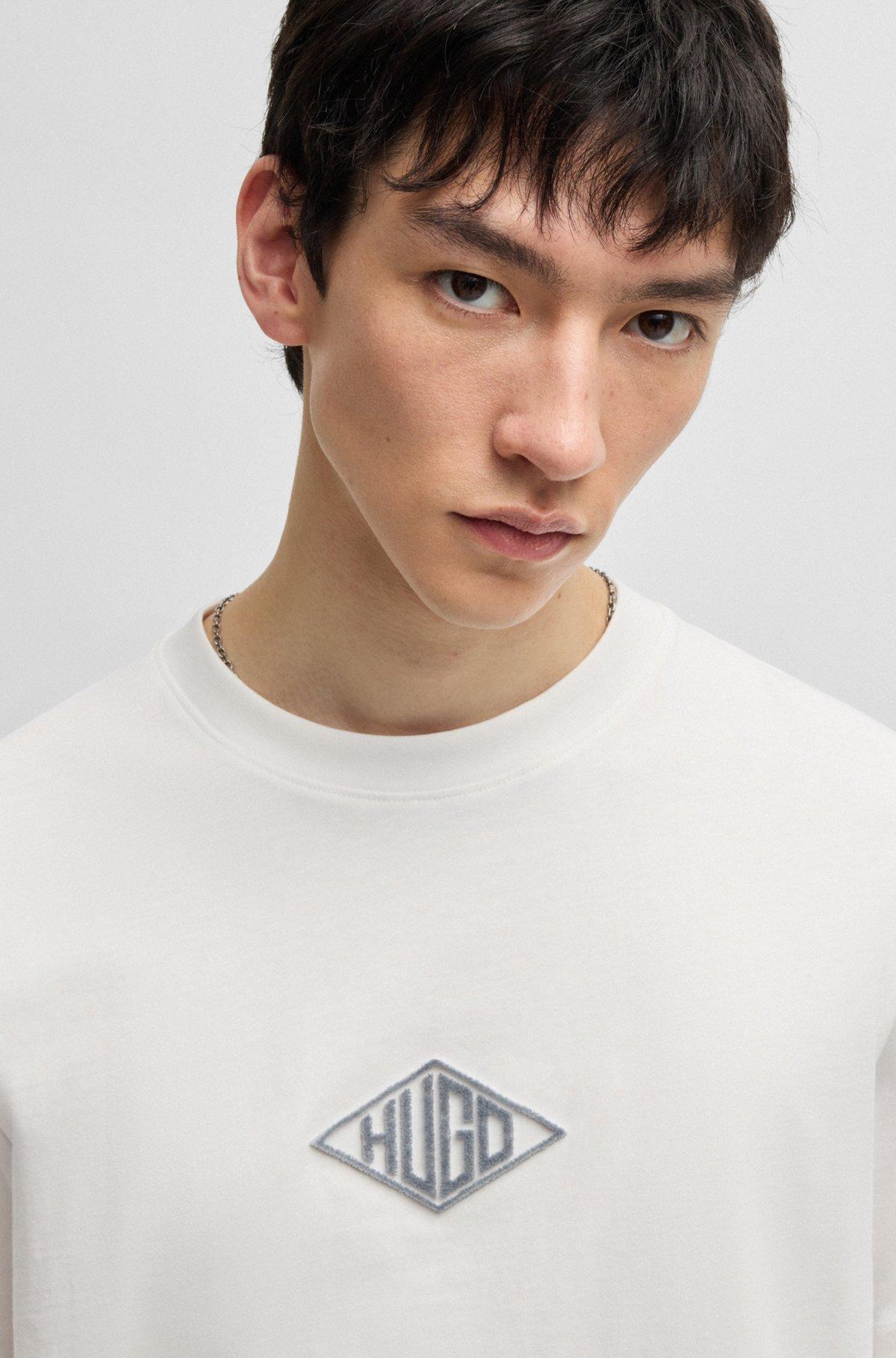 Relaxed-fit T-shirt in cotton with embroidered logo Product Image