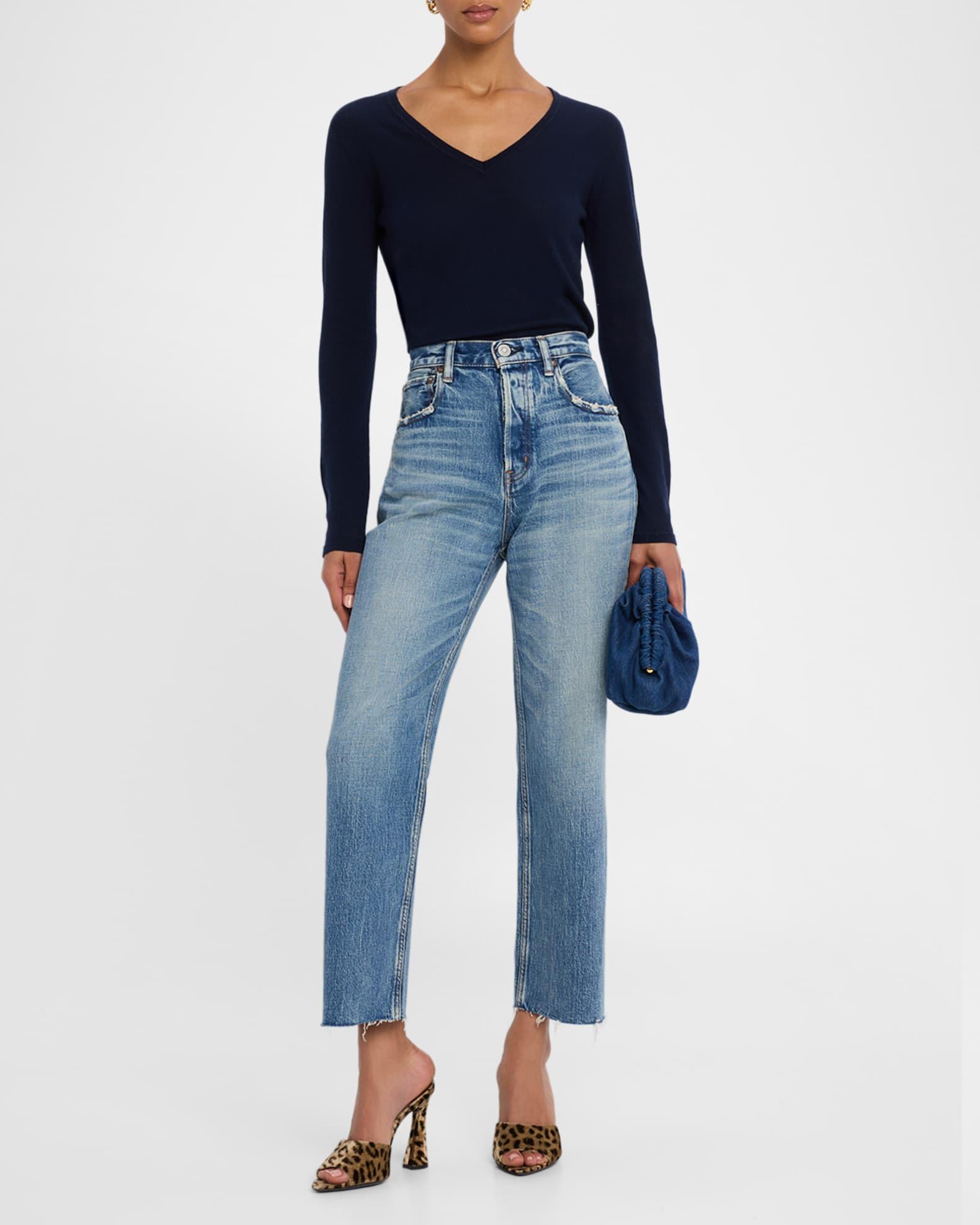 Plainedge Wide Straight Cropped Jeans Product Image