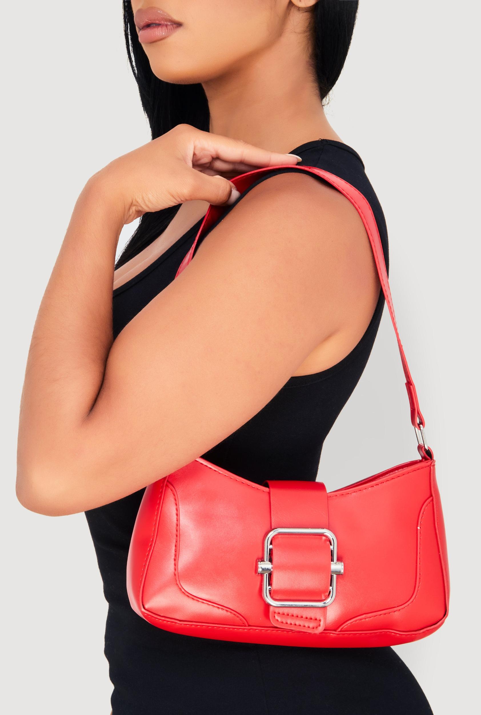 Womens Buckle Detail Shoulder Bag Product Image