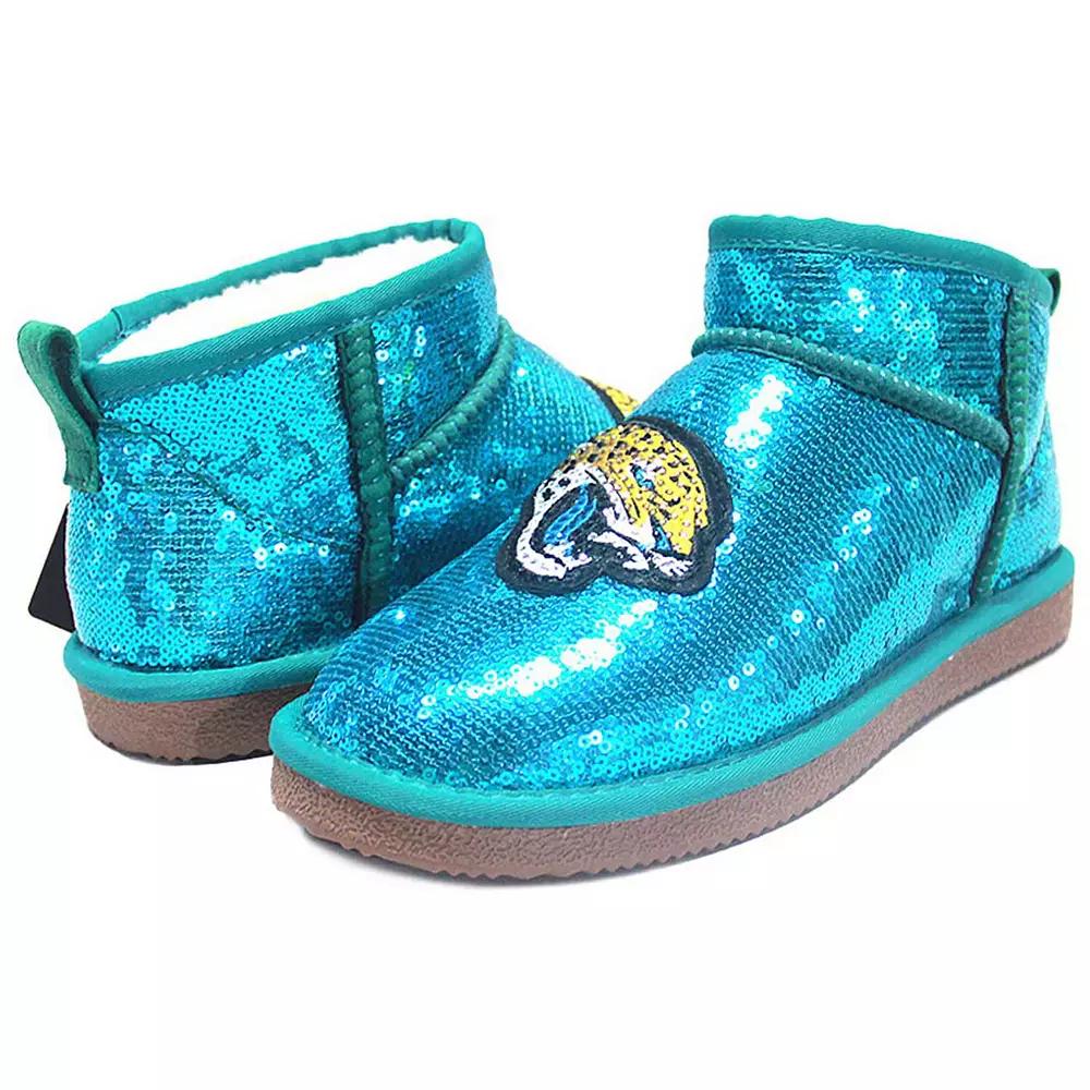 Women's Cuce  Teal Jacksonville Jaguars Sequin Ankle Boots, Size: 6, Blue Product Image