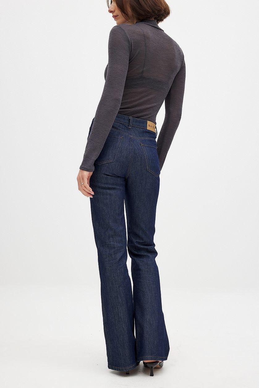 High Waist Flared Denim Product Image