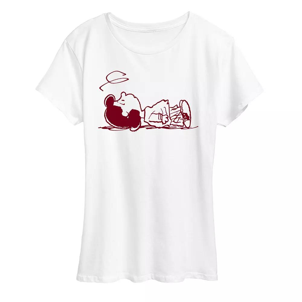 Women's Peanuts Lucy Laying Graphic Tee,  Product Image