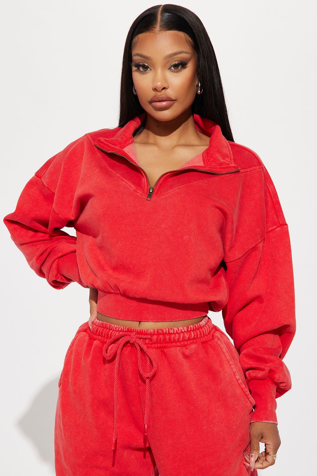 Rested Lounge Pullover - Red Product Image