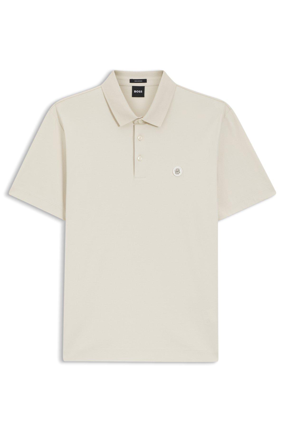 Monogram-jacquard polo shirt in cotton Product Image