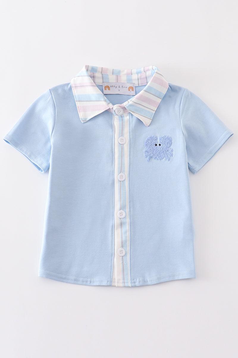 Premium Gray muslin boy shorts set Product Image