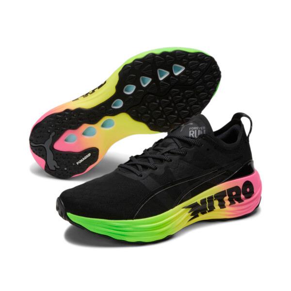 PUMA ForeverRUN NITROâ¢ Futrograde Men's Running Shoes in Black/Green Gecko Product Image