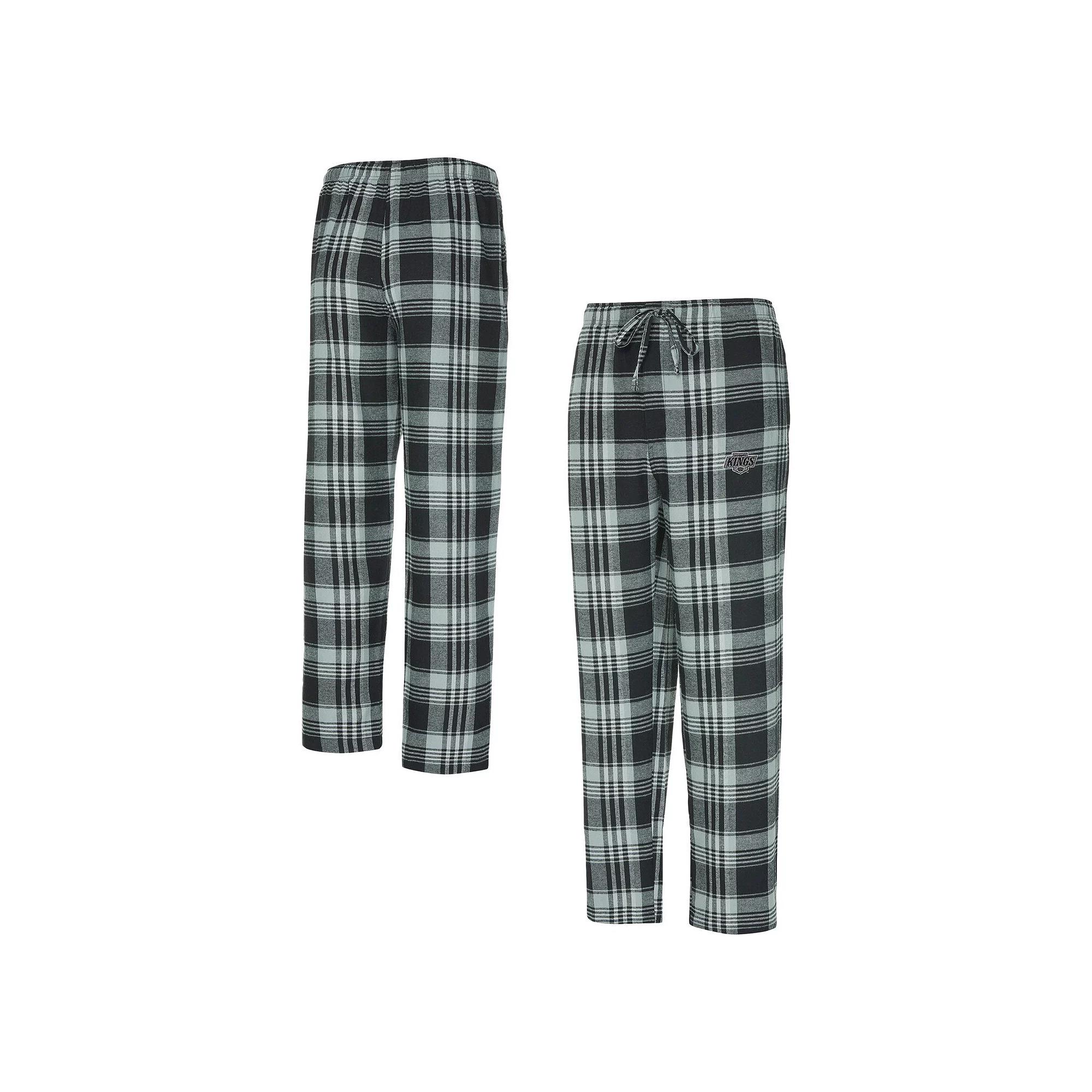 Men's Concepts Sport Black/Gray Dallas Stars Region Flannel Sleep Pants, Size: Large, Str Black Product Image