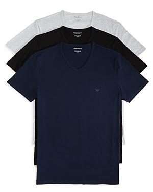 Emporio Armani Pure Cotton V-Neck T-Shirts - Pack of 3 Product Image