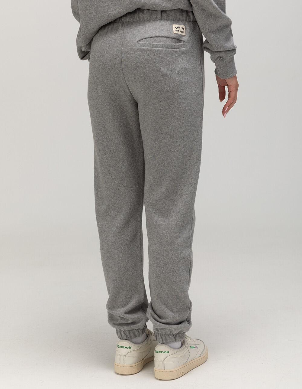 BRIXTON Cross Loop French Terry Womens Jogger Sweatpants - HEATHER GRAY Product Image