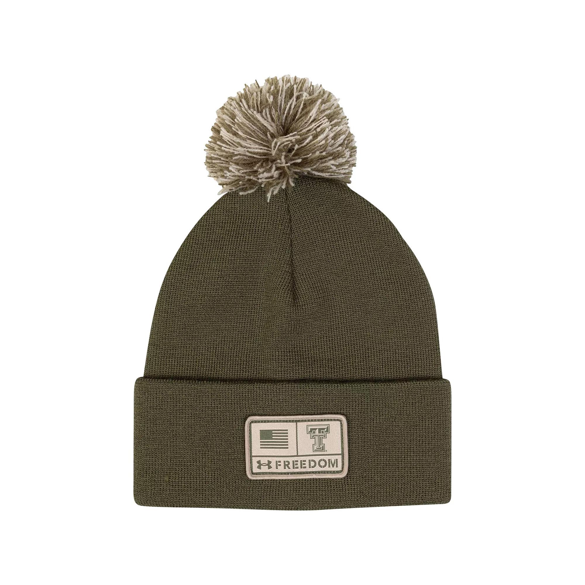 Men's Under Armour  Green Texas Tech Red Raiders Freedom Collection Cuffed Knit Hat with Pom Product Image