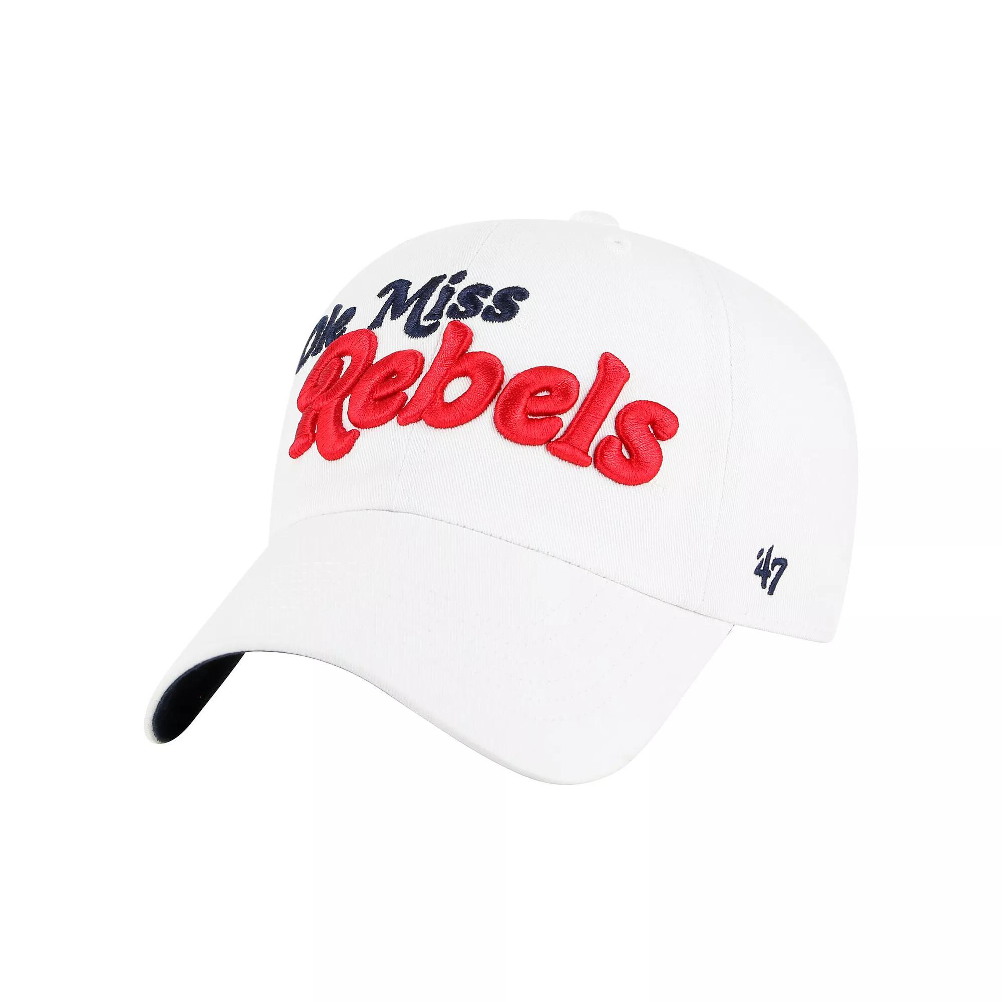 Women's '47 White Ole Miss Rebels Pensacola Clean Up Adjustable Hat Product Image