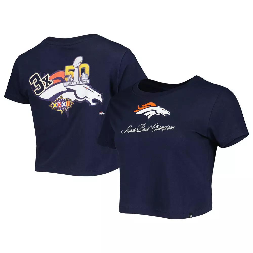 Women's New Era Navy Denver Broncos Historic Champs T-Shirt,  Product Image