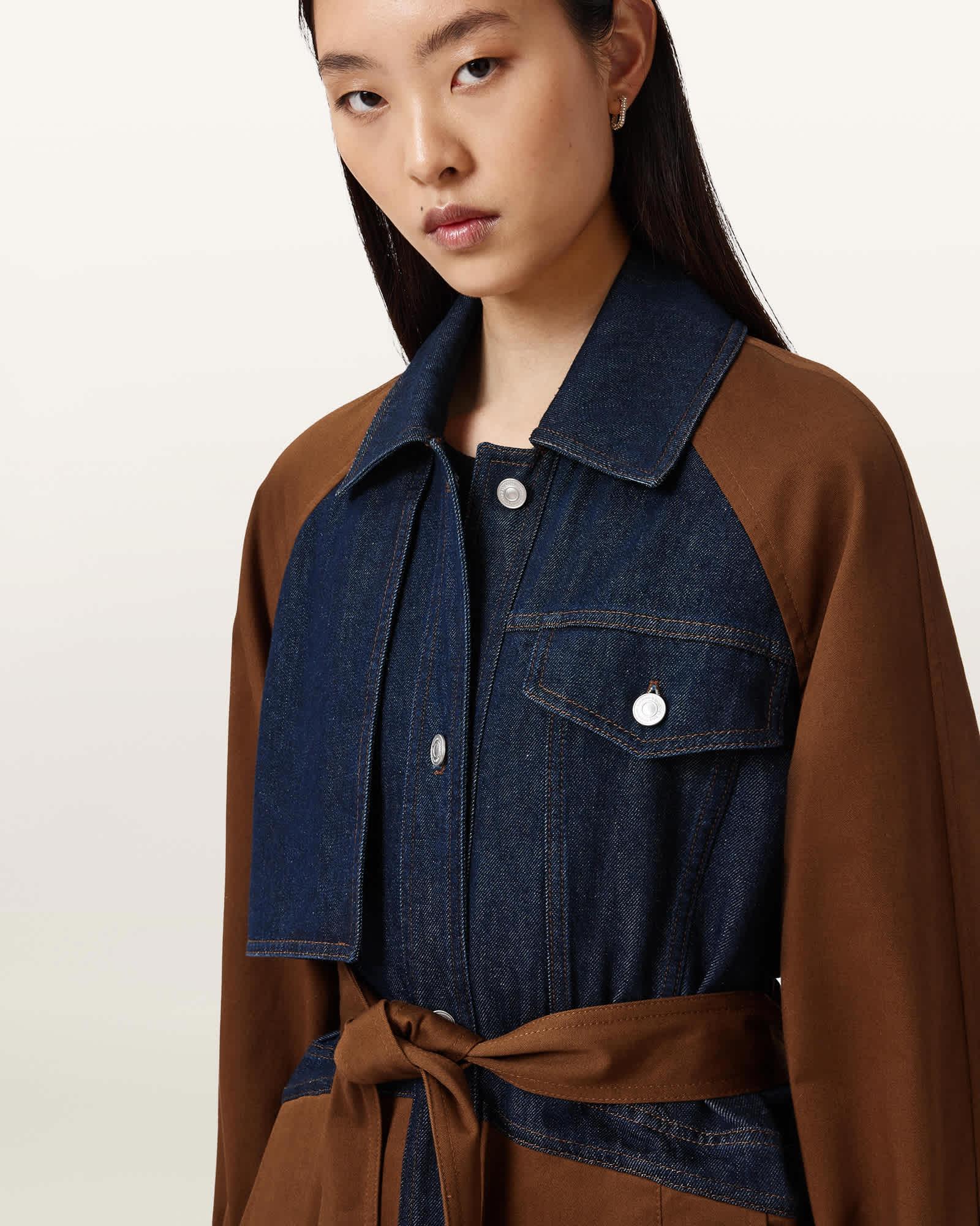 Dayly Trench Coat COGNAC BROWN | ALLSAINTS US Product Image