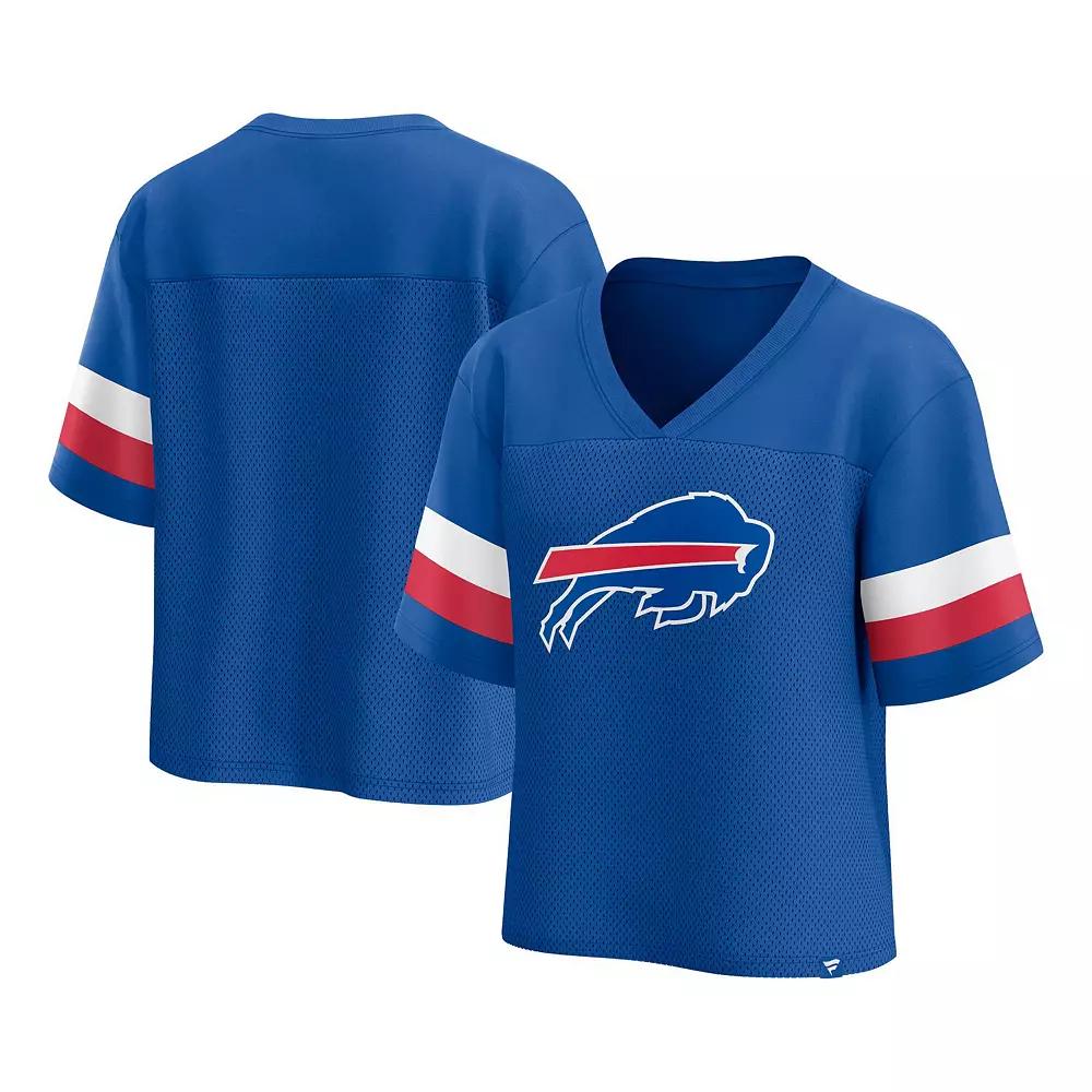 Women's Fanatics Branded Royal Buffalo Bills Established Jersey Cropped V-Neck T-Shirt,  Product Image