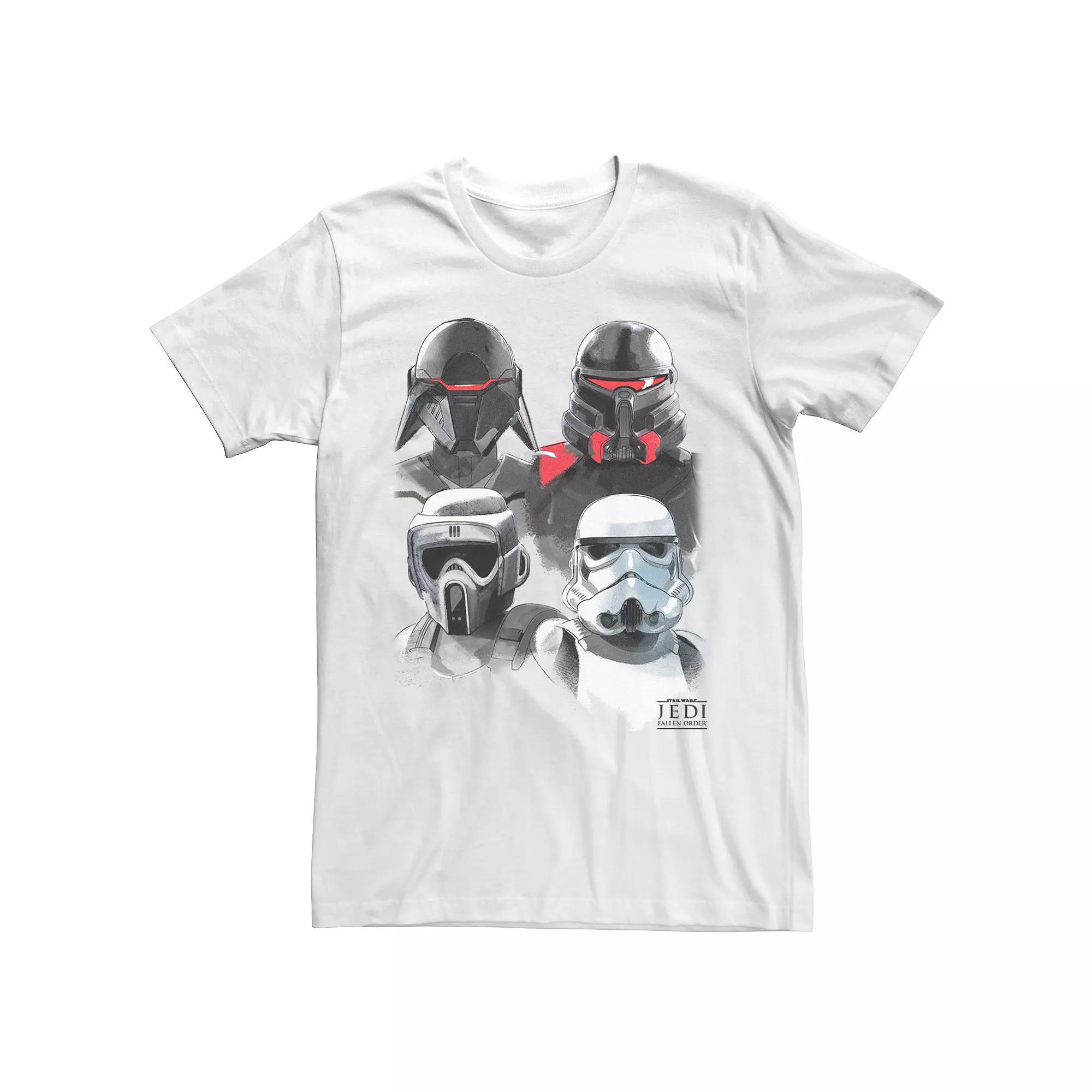 Men's Star Wars Jedi Fallen Order Imperial Fighter Collage Tee, Size: Small, White Product Image