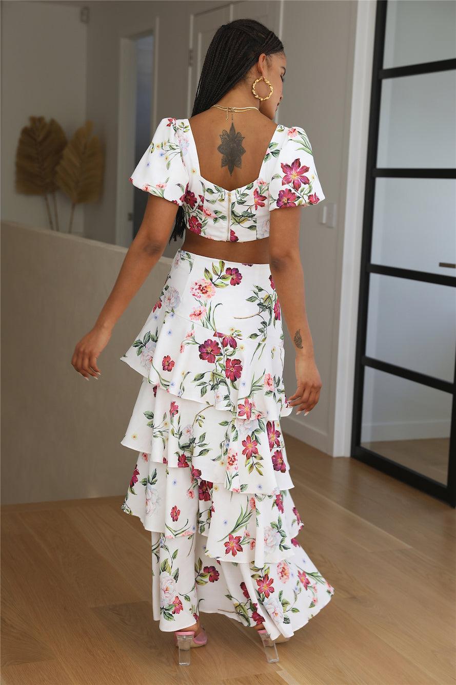 SEVEN WONDERS Yokana Top White Floral Product Image