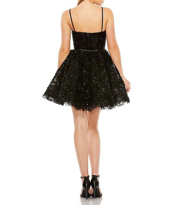 Mac Duggal Sweetheart Neck Bustier Sequined Mini Dress Product Image