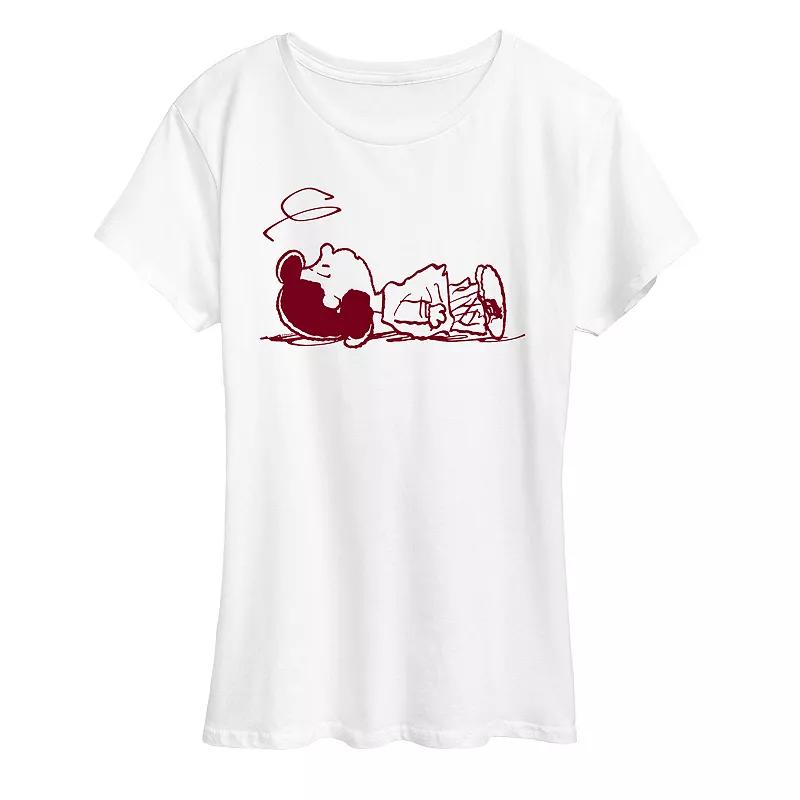 Women's Peanuts Lucy Laying Graphic Tee,  Product Image