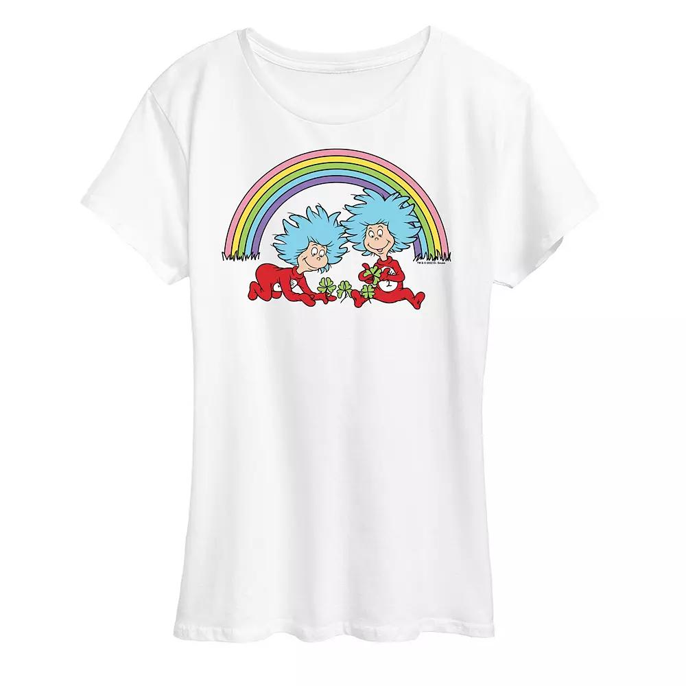 Women's Dr. Seuss Thing 1 & 2 Rainbow Graphic Tee,  Product Image