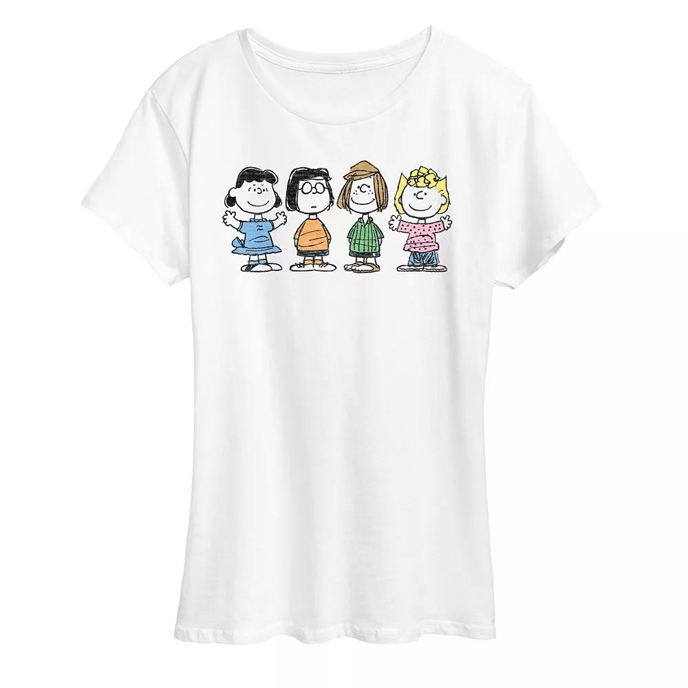Women's Peanuts Girl Group Graphic Tee,  Product Image