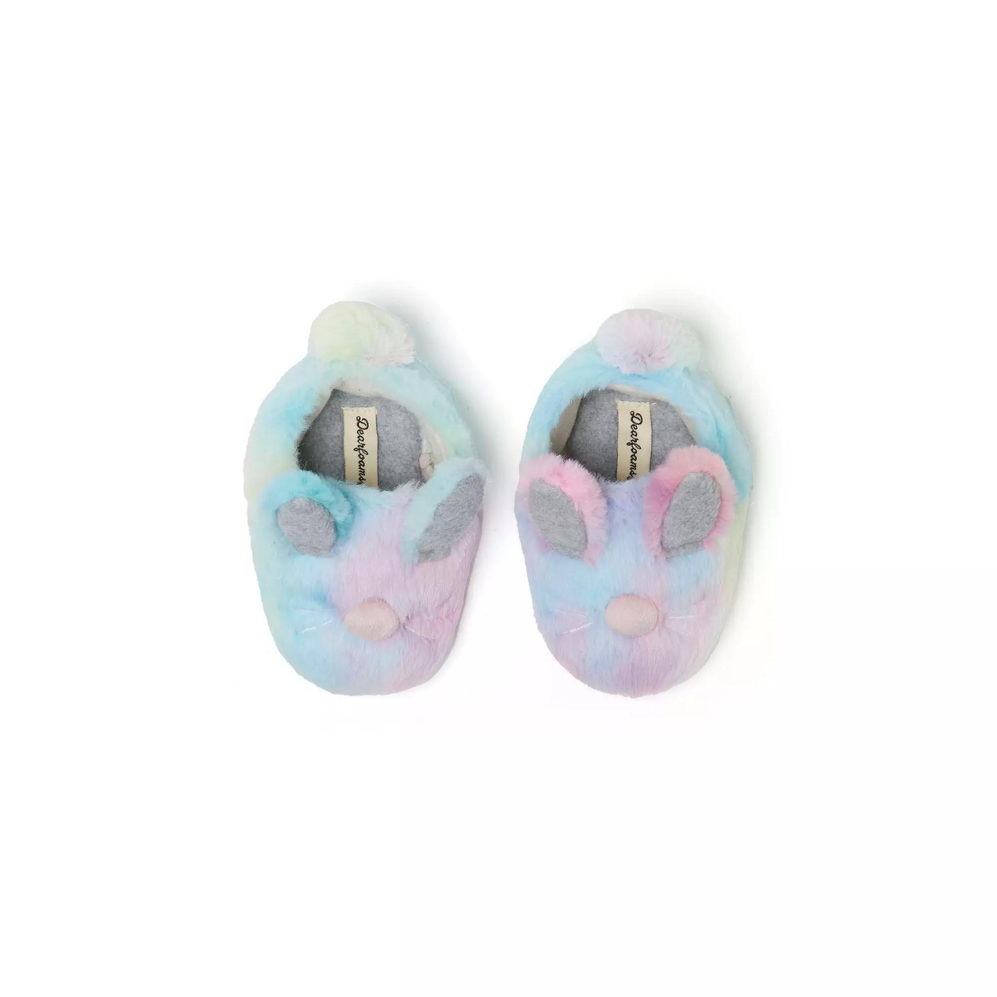 Dearfoams Bunny Baby Girl Slippers, Girl's, Size: 0-3 Months, Multi Tie Dye Product Image