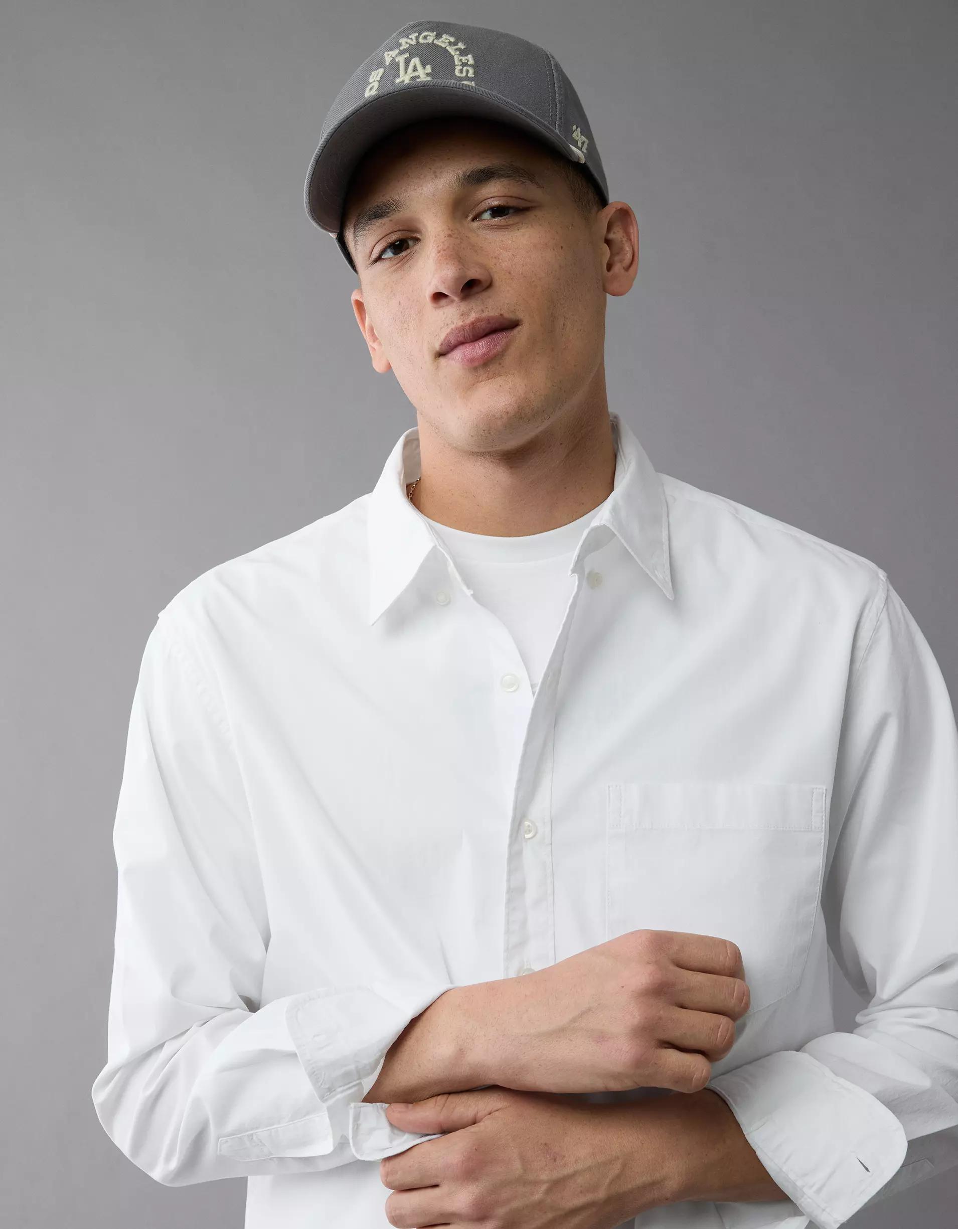 AE Everyday Poplin Button-Up Shirt Product Image