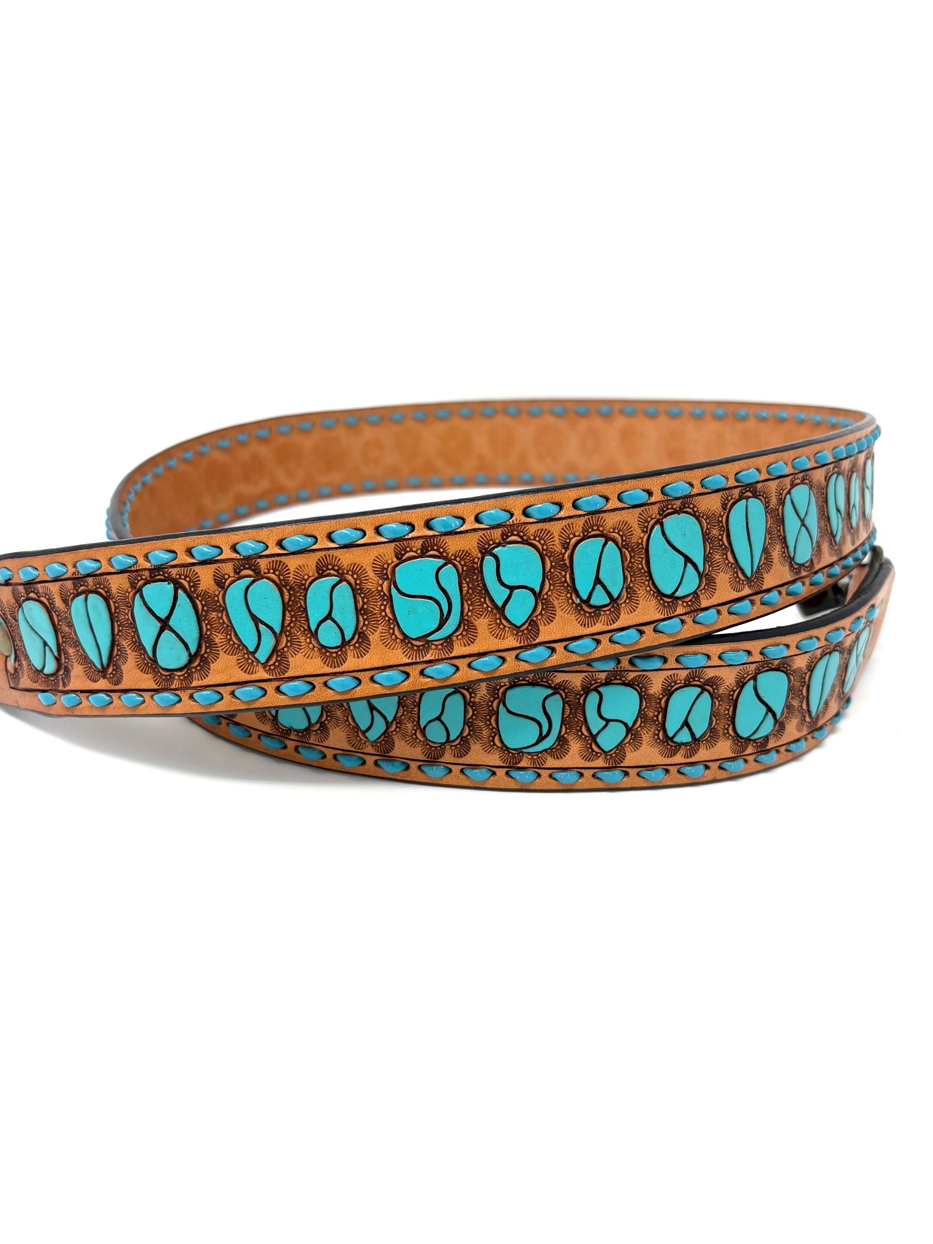 American Darling Tooled Turquoise Purse Strap Product Image