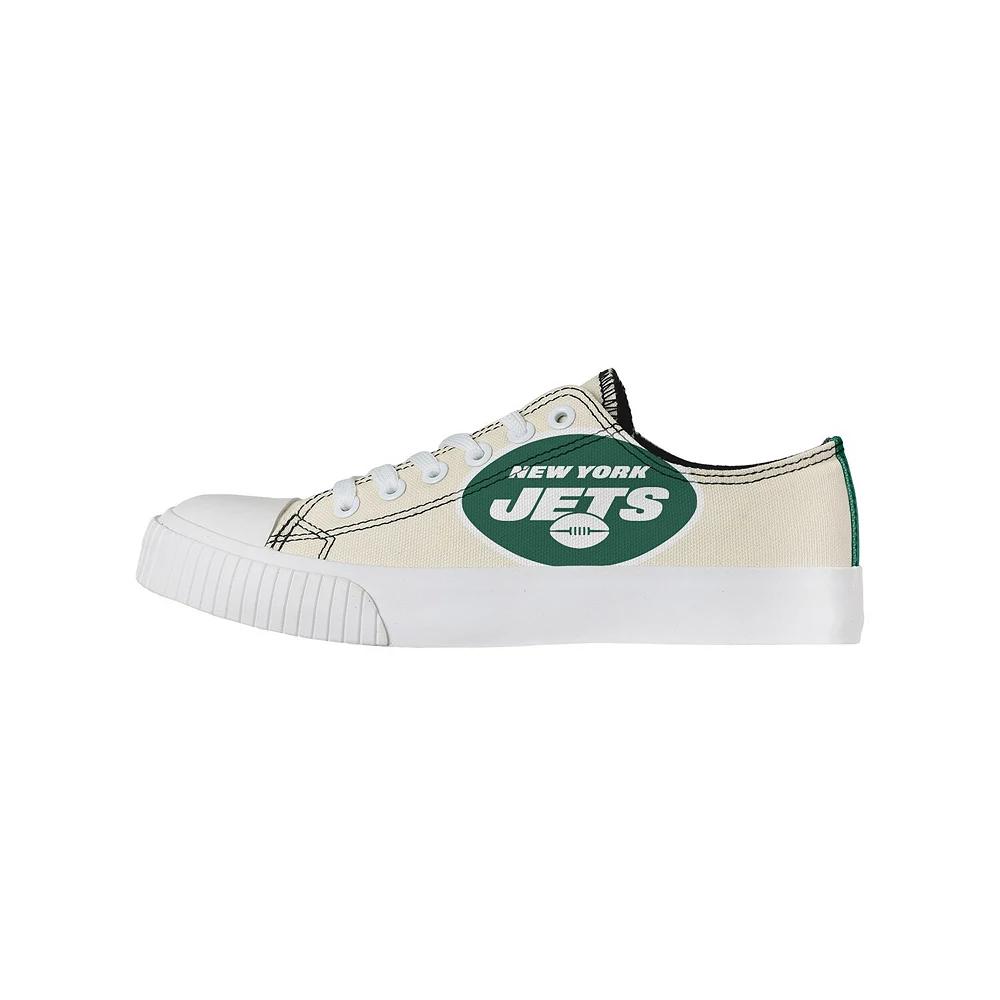Women's FOCO Cream New York Jets Low Top Canvas Shoes,  Product Image