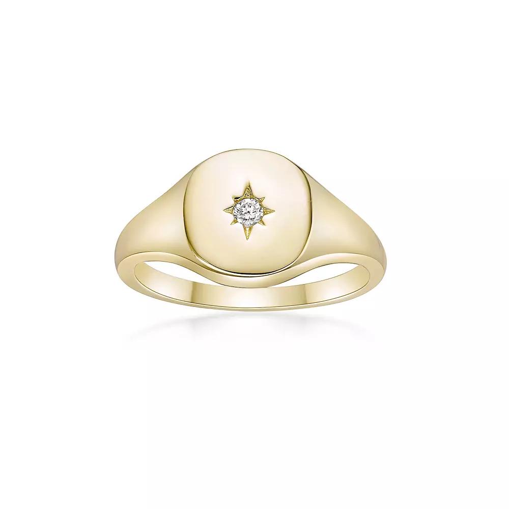 Gemminded 18k Gold Over Silver Lab-Grown Diamond Accent Ring, Women's, Gold Tone Product Image