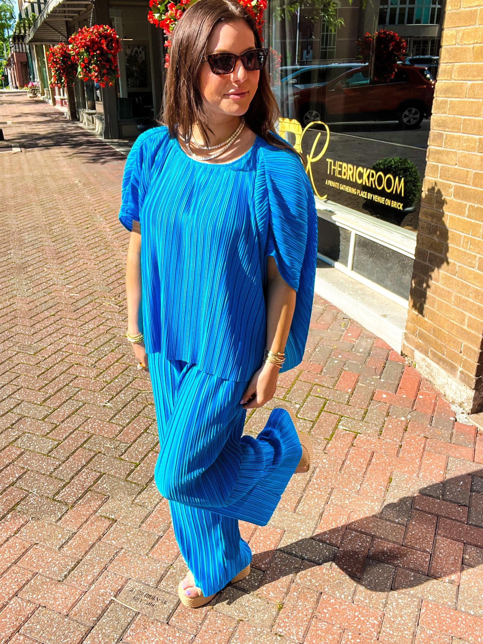 Prissie Pleated Pant Set Product Image