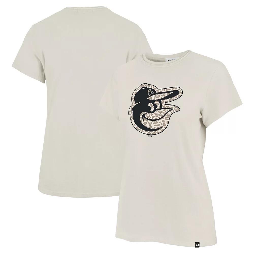 Women's '47 Oatmeal Baltimore Orioles Imprint Frankie T-Shirt, Size: Small, Team Product Image