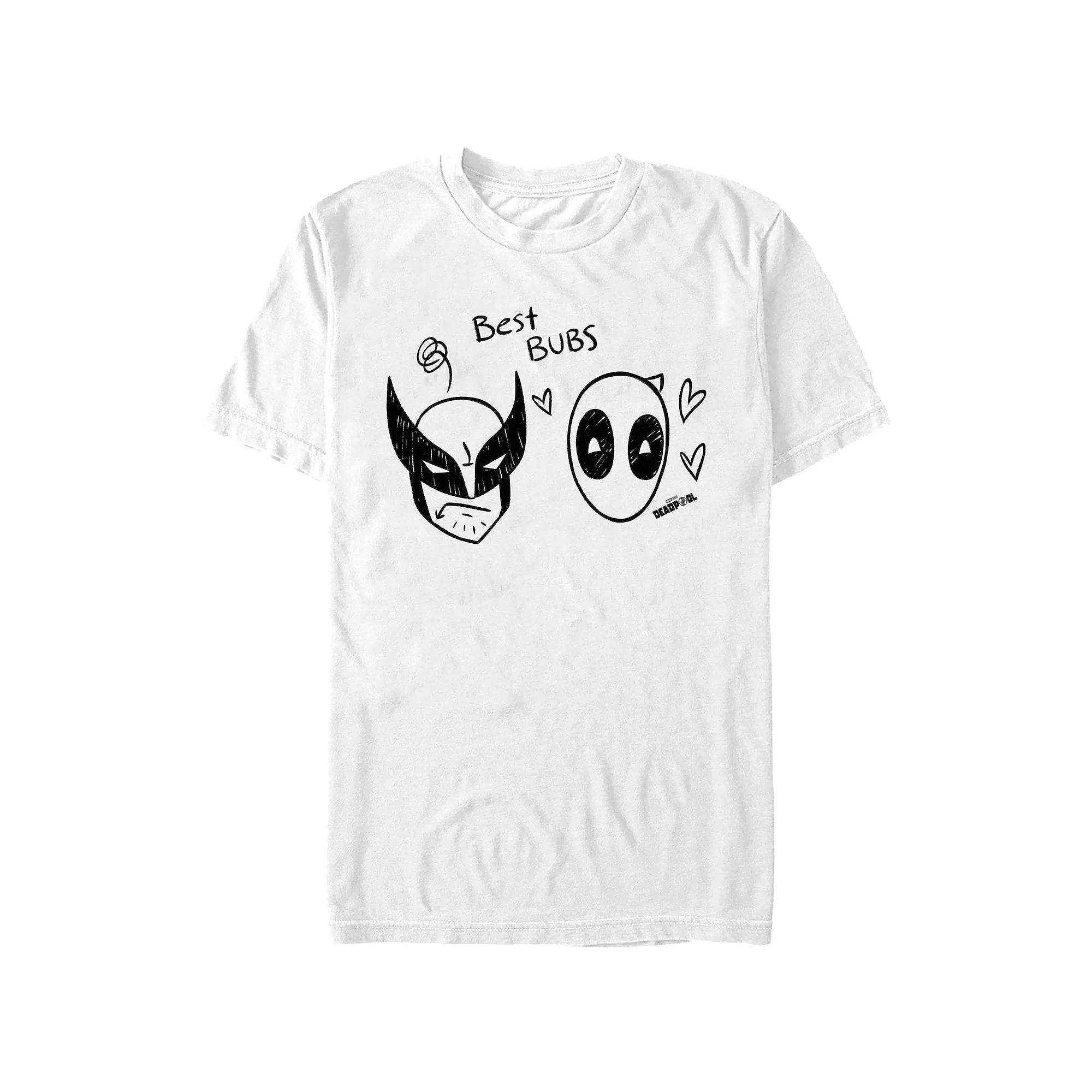 Men's Marvel Deadpool And Wolverine Best Bubs Sketch Graphic Tee,  Product Image