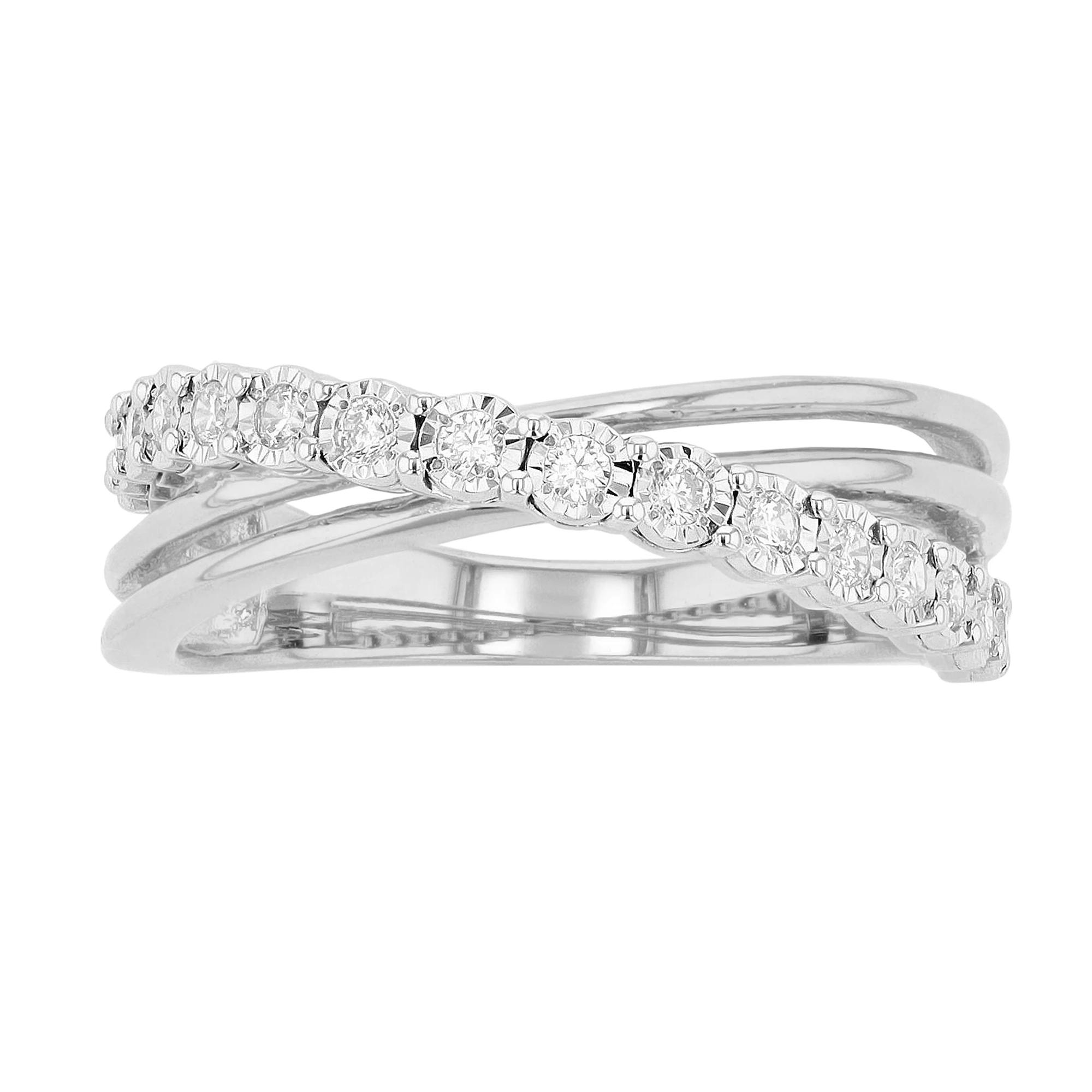 Diamond Brilliance 1/4 Carat T.W. Lab-Created Diamond Bypass Ring, Women's,  Product Image
