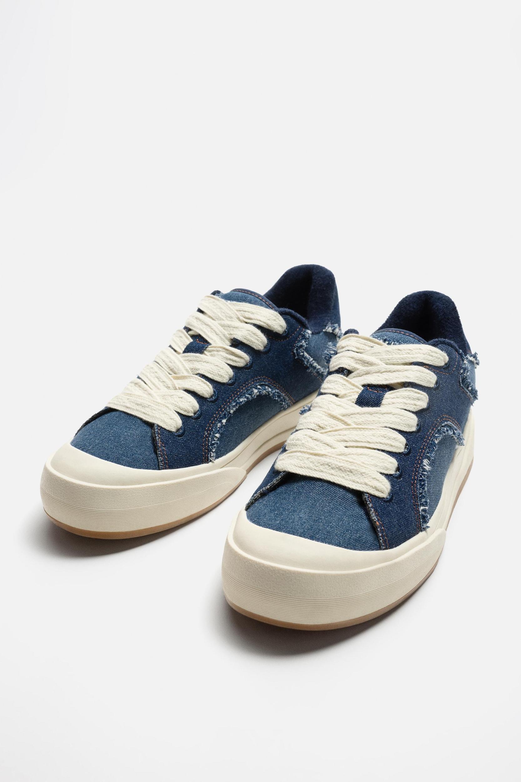 DENIM SKATE SNEAKERS Product Image