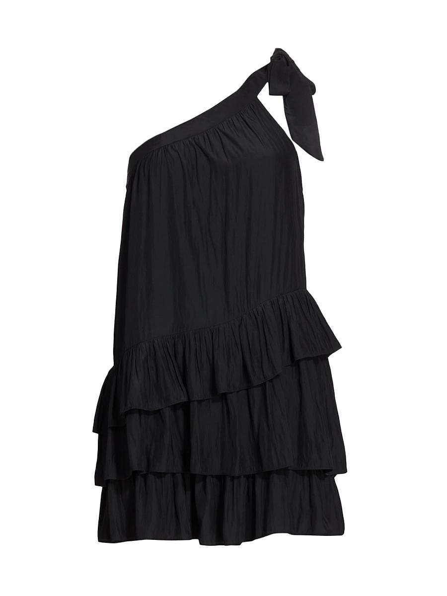 Riley Tiered Asymmetric Mini Dress Product Image