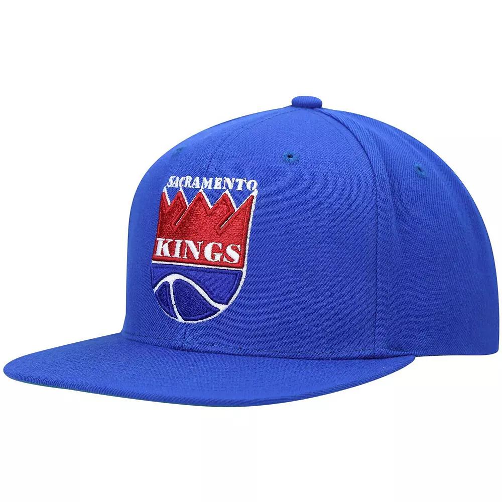 Men's Mitchell & Ness Blue Sacramento Kings Hardwood Classics Team Ground 2.0 Snapback Hat, Kng Blue Product Image