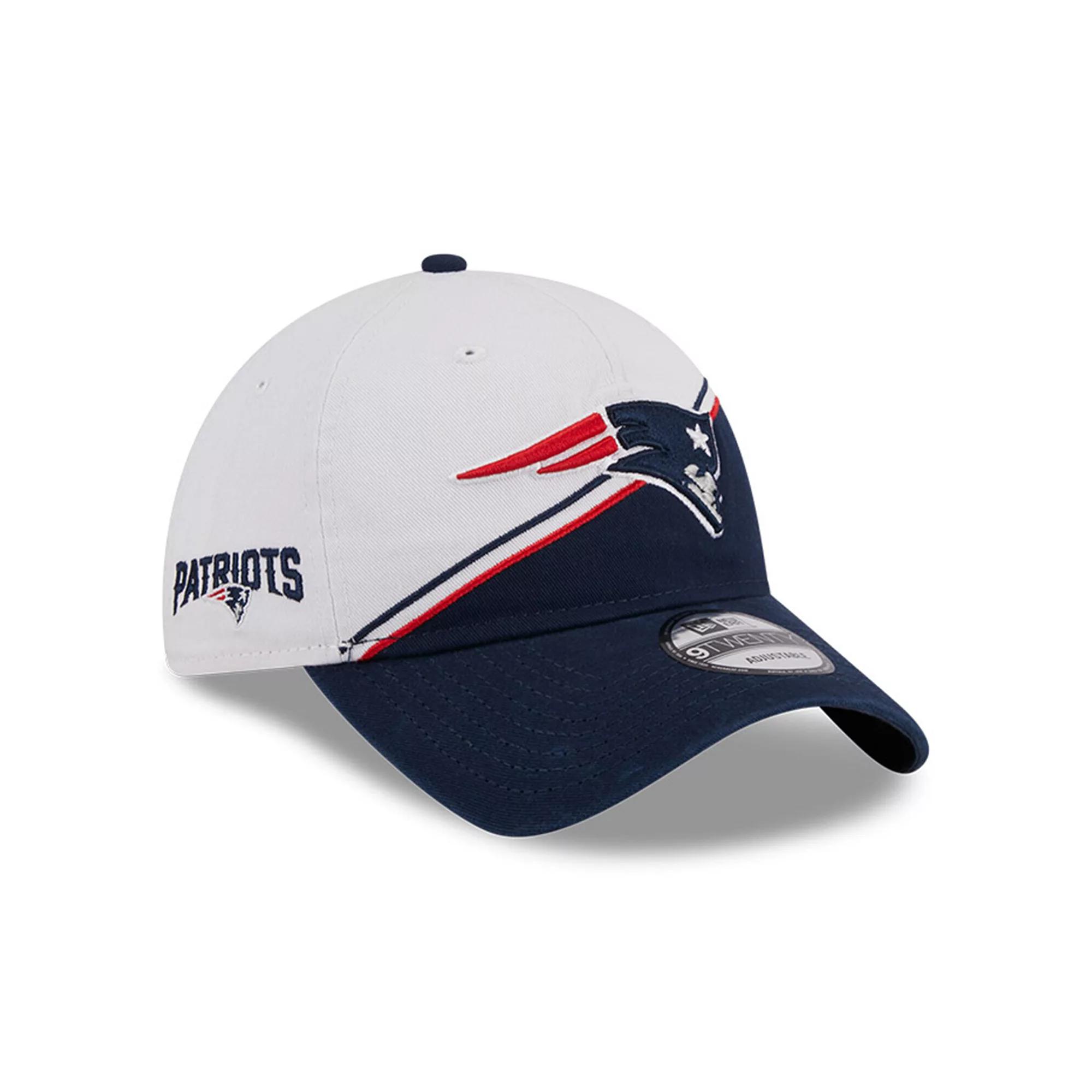 Men's New Era  White/Navy New England Patriots 2023 Sideline 9TWENTY Adjustable Hat Product Image