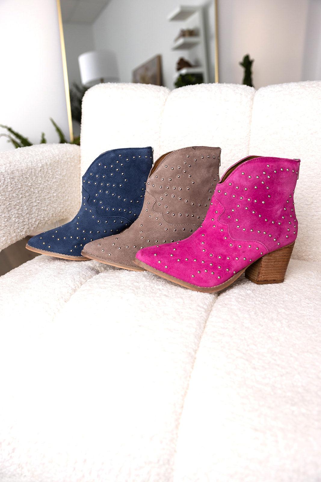 Twilight Studded Heeled Ankle Boot in Denim (Online Exclusive) Product Image