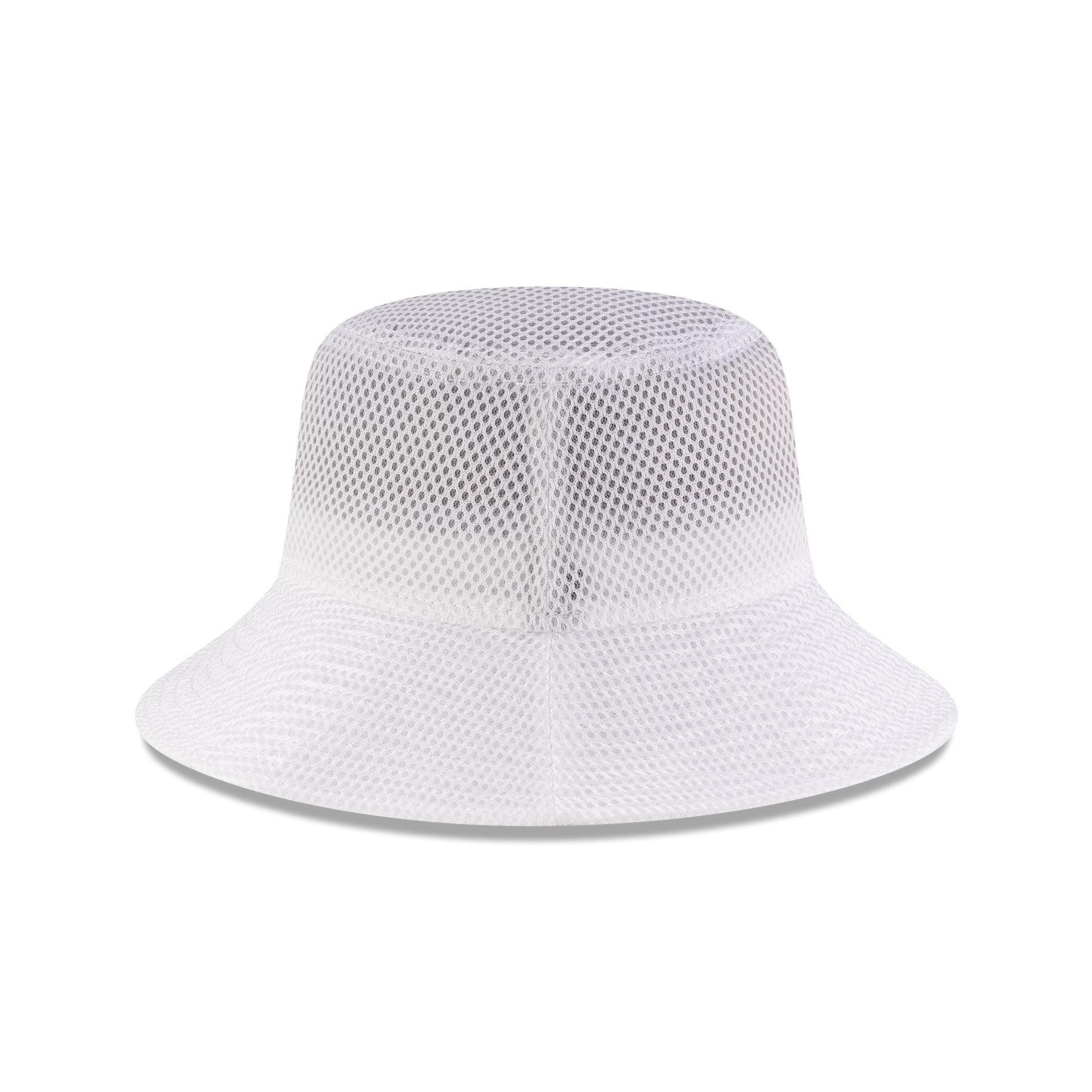New Era Cap Air Mesh White Bucket Hat Male Product Image
