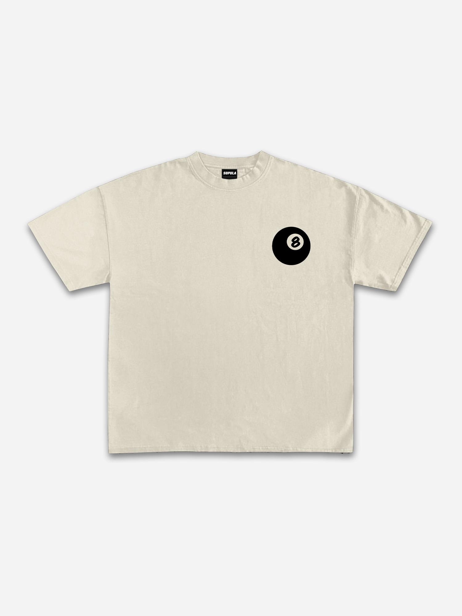 Sopula Men's Vintage Black 8 Ball Print T-Shirt Product Image