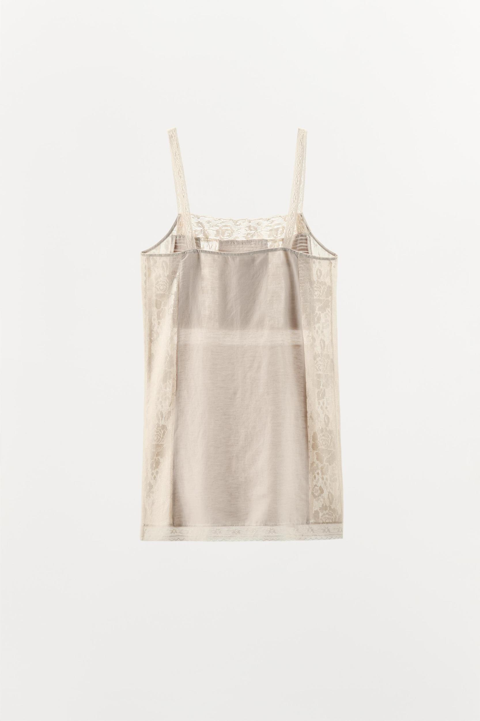 PLEATED LACE STRAP DRESS Product Image