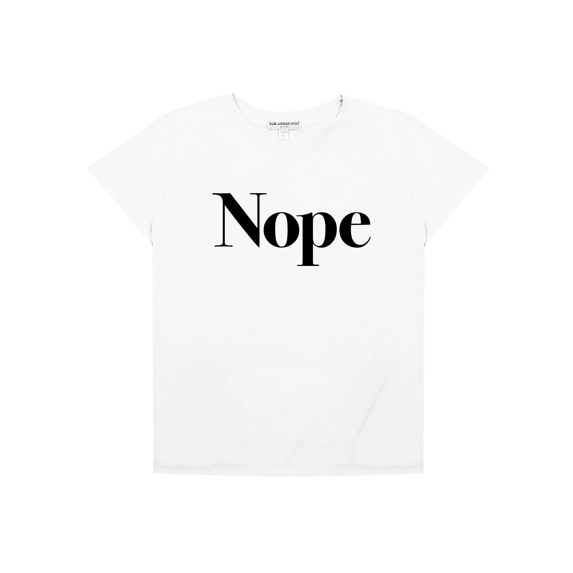 Women's Suburban Riot Nope Loose Fit Graphic Tee, Girl's,  Product Image