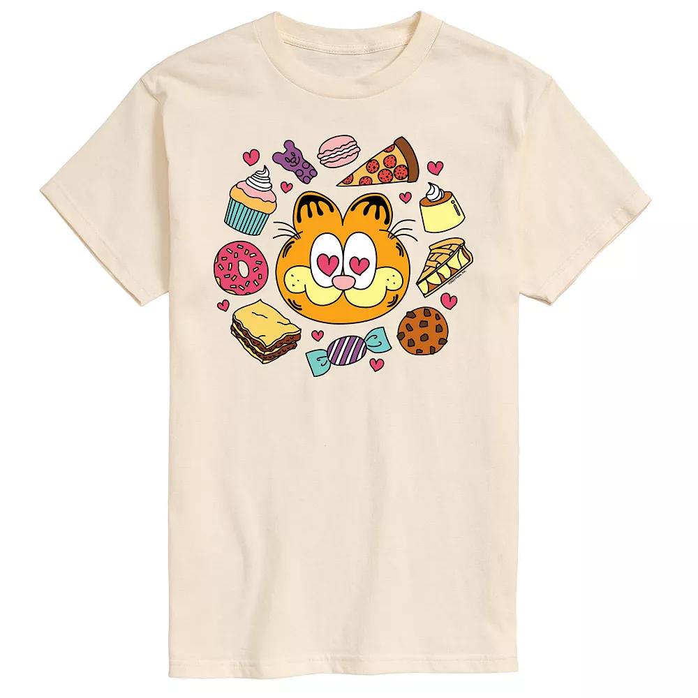 Men's Garfield Hearts Food Graphic Tee,  Product Image