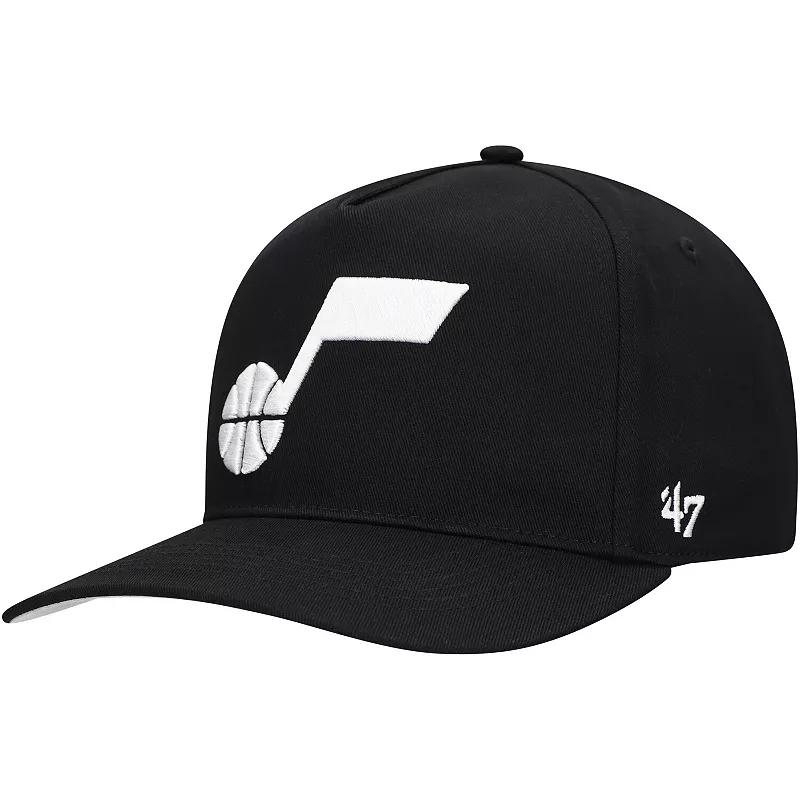 Men's '47 Black Utah Jazz Core Logo Hitch Adjustable Hat, Jaz Black Product Image