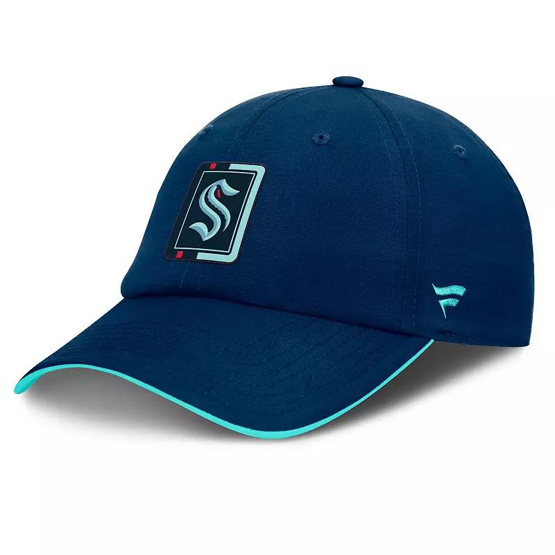 Men's Fanatics Deep Sea Blue/Light Blue Seattle Kraken Authentic Pro Ripstop Adjustable Hat, Krk Blue Product Image