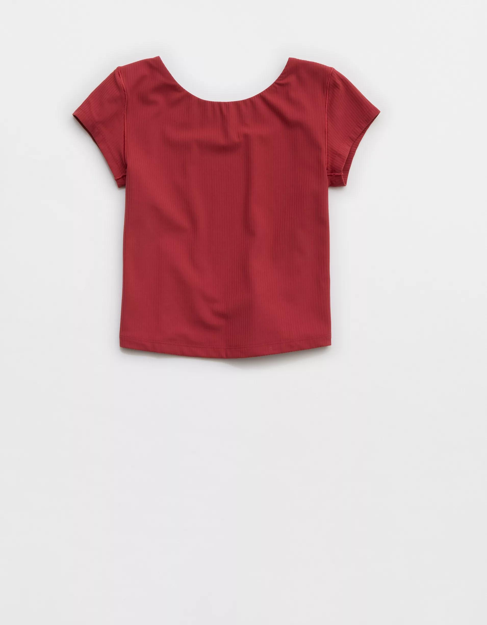 OFFLINE By Aerie Real Me XTRA Rib Open Back T-Shirt Product Image