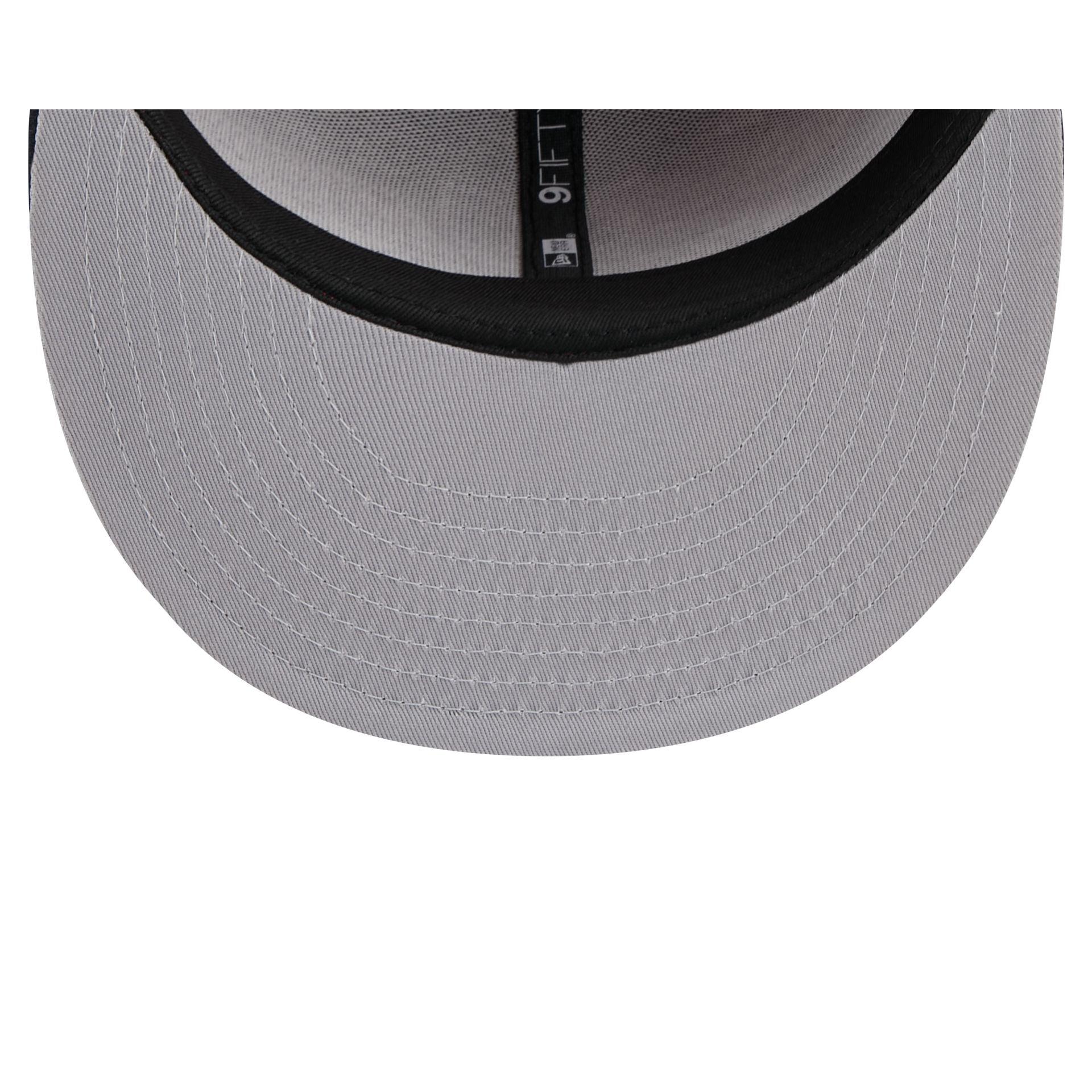 Just Caps Black Pinstripe Cleveland Cavaliers 59FIFTY Fitted Hat Male Product Image