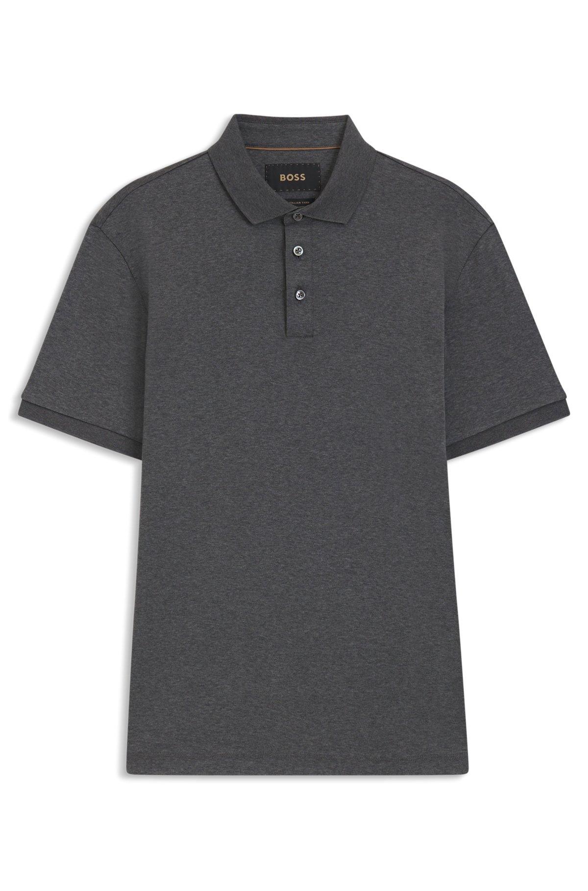Regular-fit polo shirt in mercerized cotton Product Image