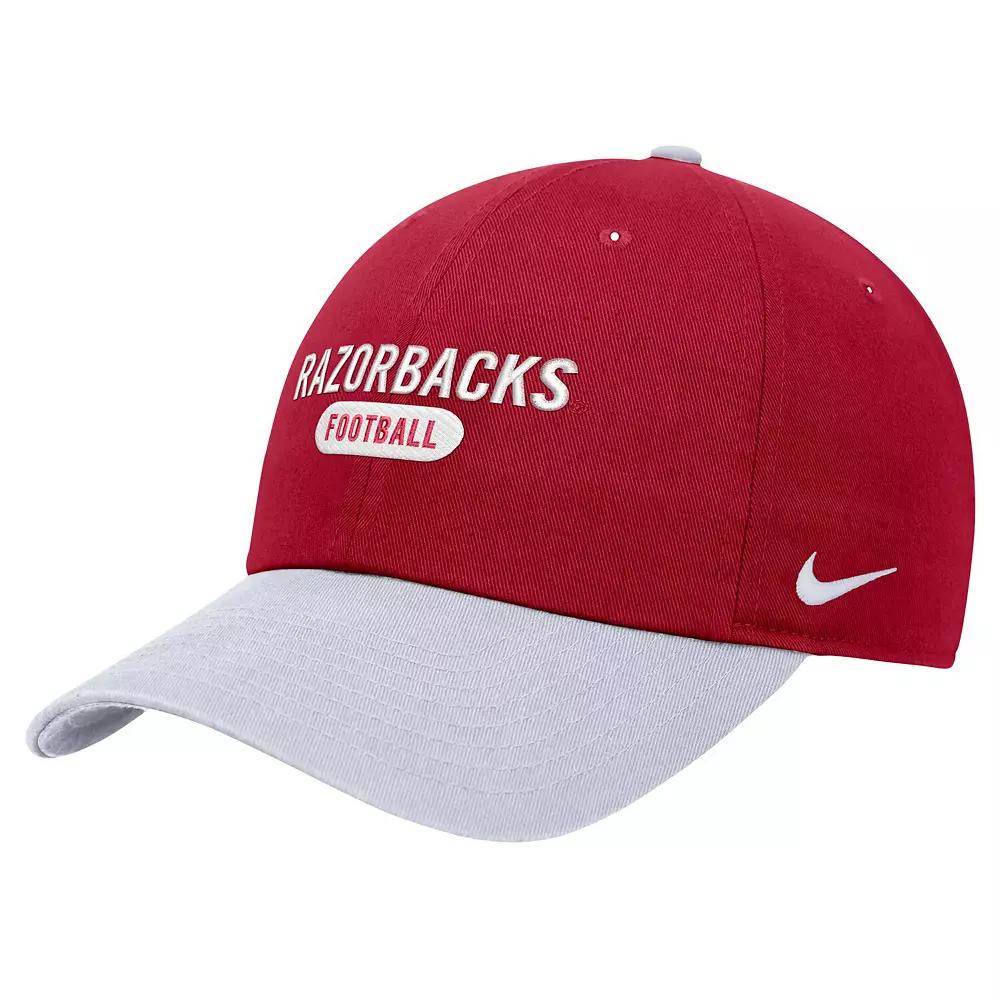 Men's Nike Cardinal Arkansas Razorbacks Colorblock Club Adjustable Hat, Red Product Image